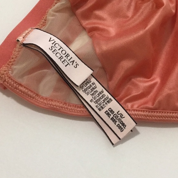 Victorias Secret Satin Unlined Front Close Strappy Mesh Side Bralette Size L - Picture 6 of 7